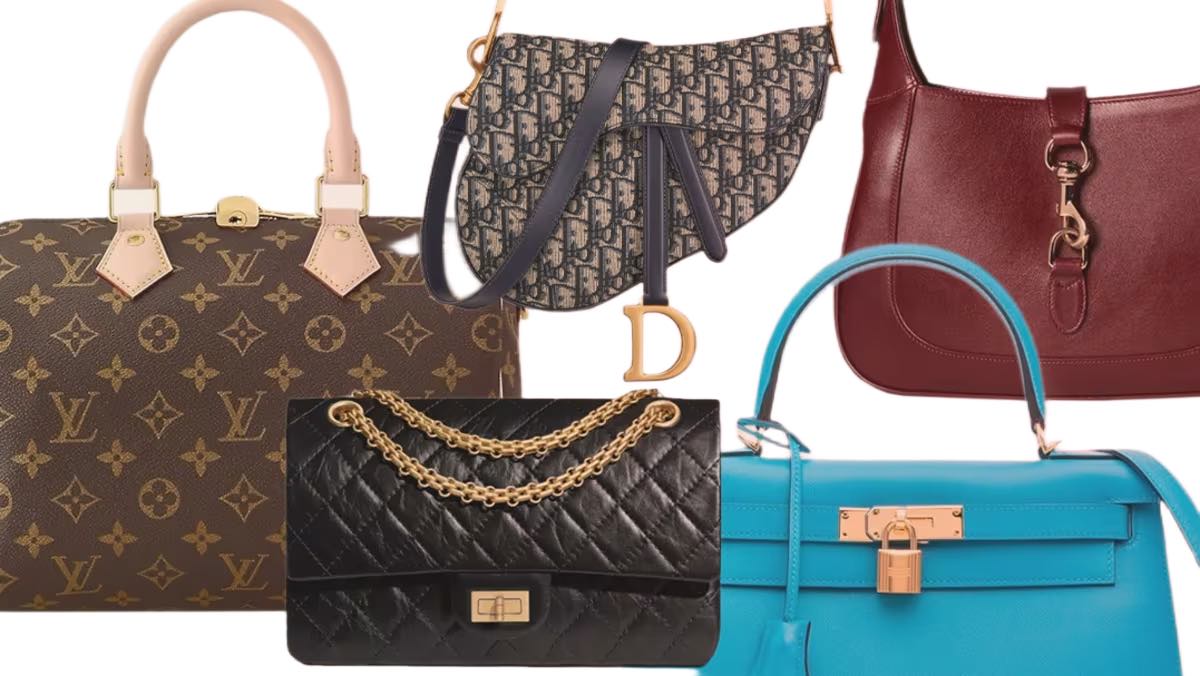 Populære designer vesker fra Louis Vuitton, Chanel, Gucci og Dior - ikoniske luksusvesker 2025.