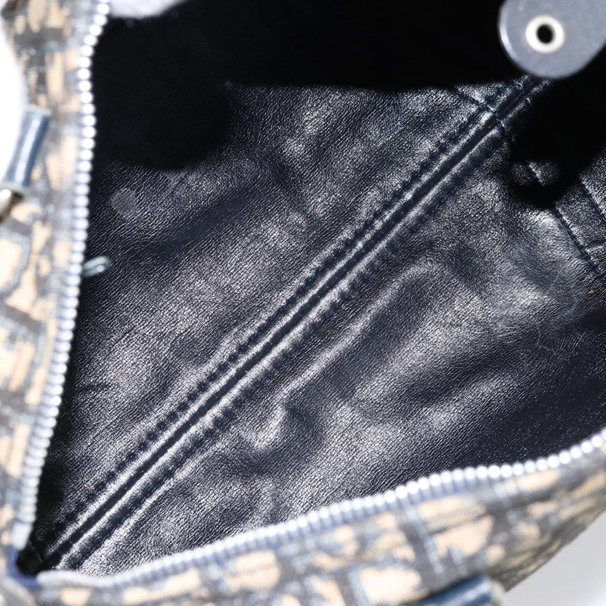 CHRISTIAN DIOR BOSTON BAG 30 NAVY TROTTER CANVAS