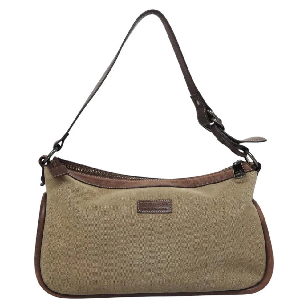 Vintage Burberry Shoulder Bag - Beige Canvas