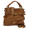 BURBERRY HANDBAG BROWN LEATHER