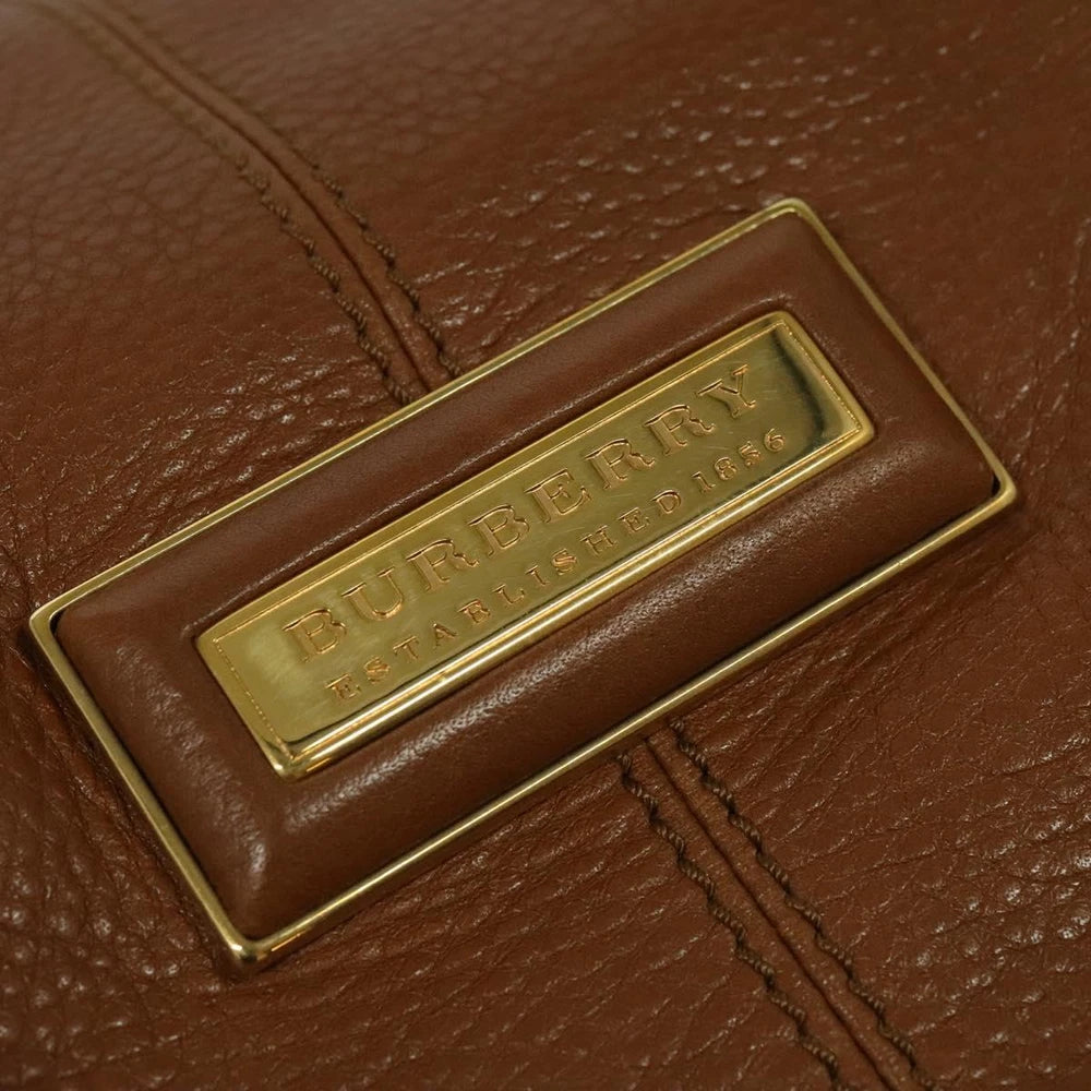 BURBERRY HANDBAG BROWN LEATHER