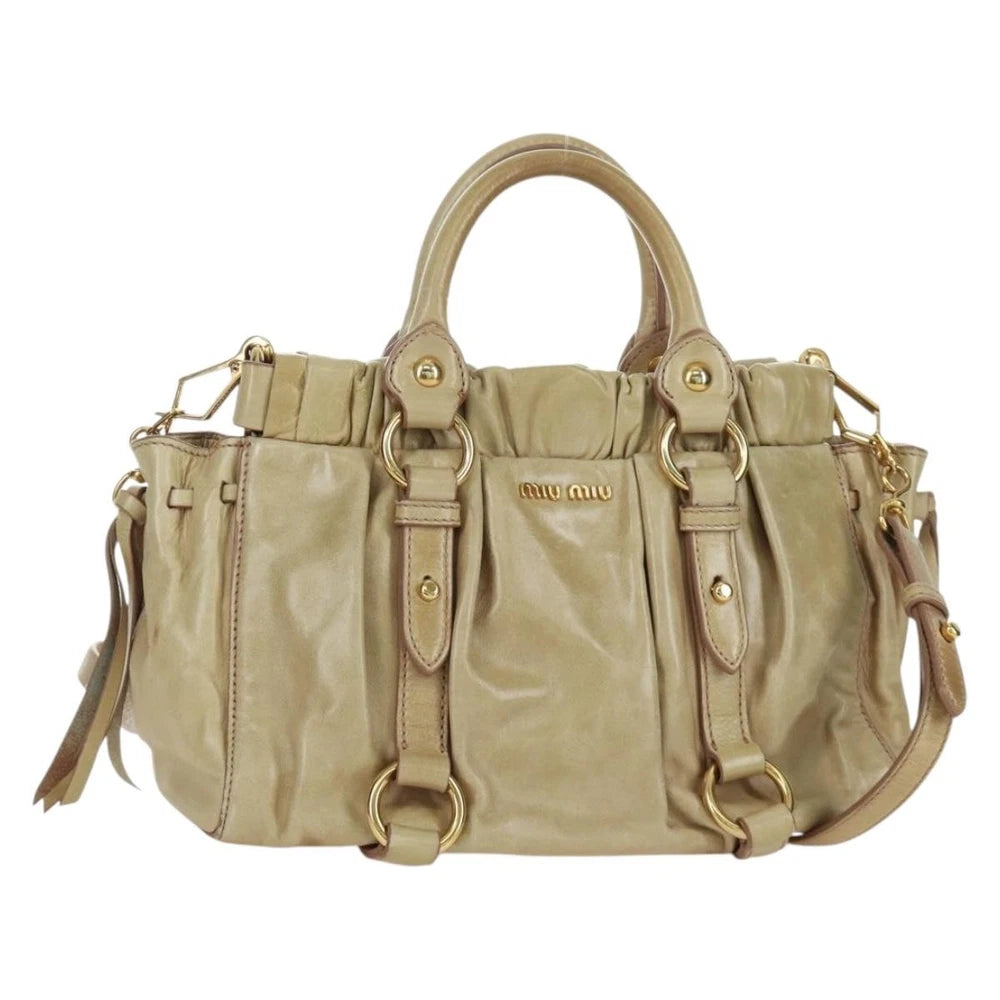 MIU MIU BAG BEIGE LEATHER