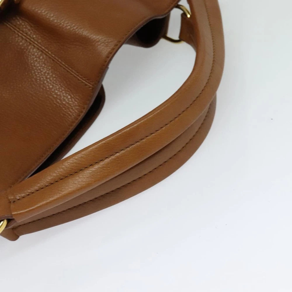 BURBERRY HANDBAG BROWN LEATHER
