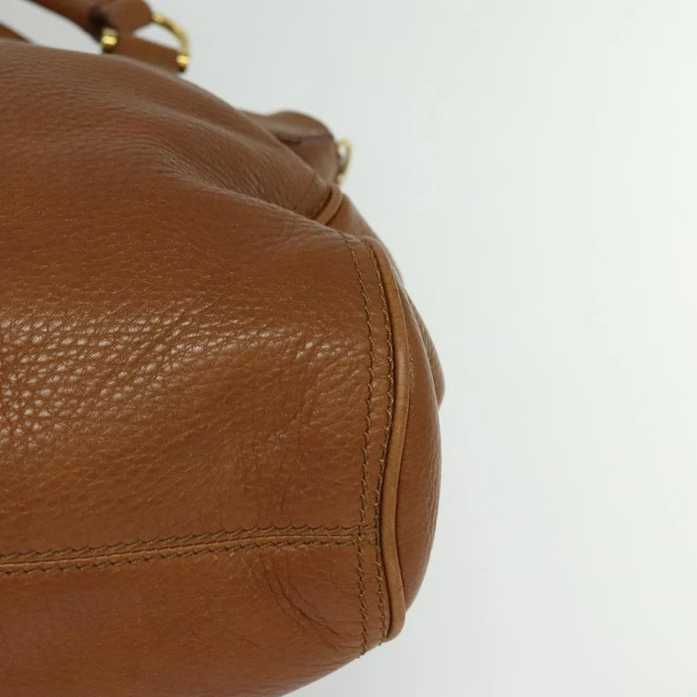 BURBERRY HANDBAG BROWN LEATHER
