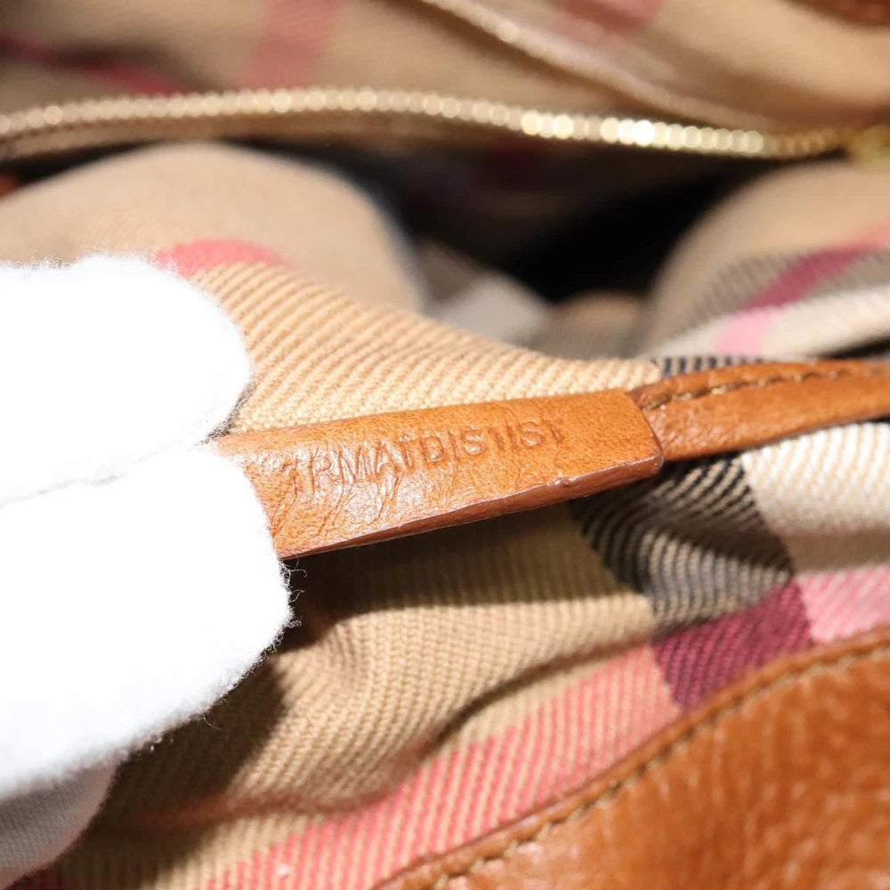 BURBERRY HANDBAG BROWN LEATHER