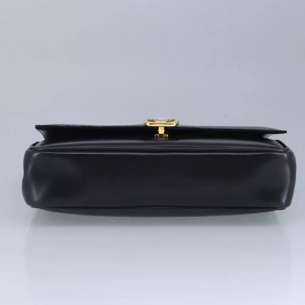 CELINE BLACK LEATHER SHOULDER BAG - Brands Select