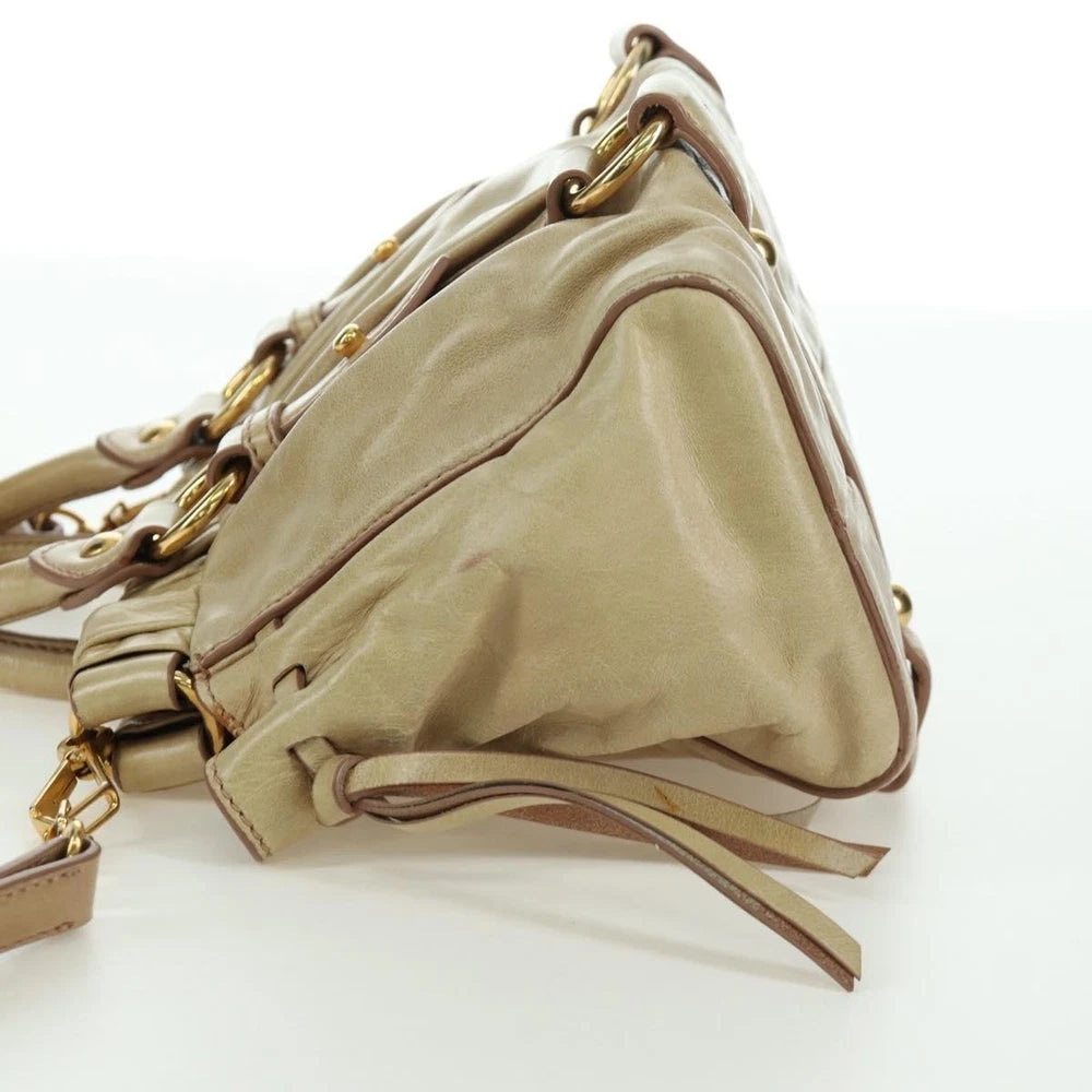 MIU MIU BAG BEIGE LEATHER