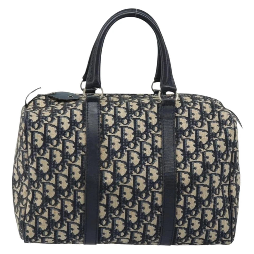 DIOR BOSTON BAG - NAVY TROTTER CANVAS
