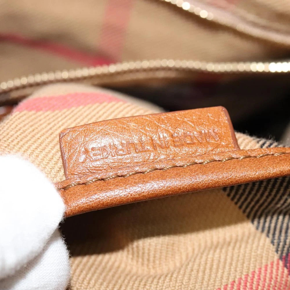 BURBERRY HANDBAG BROWN LEATHER