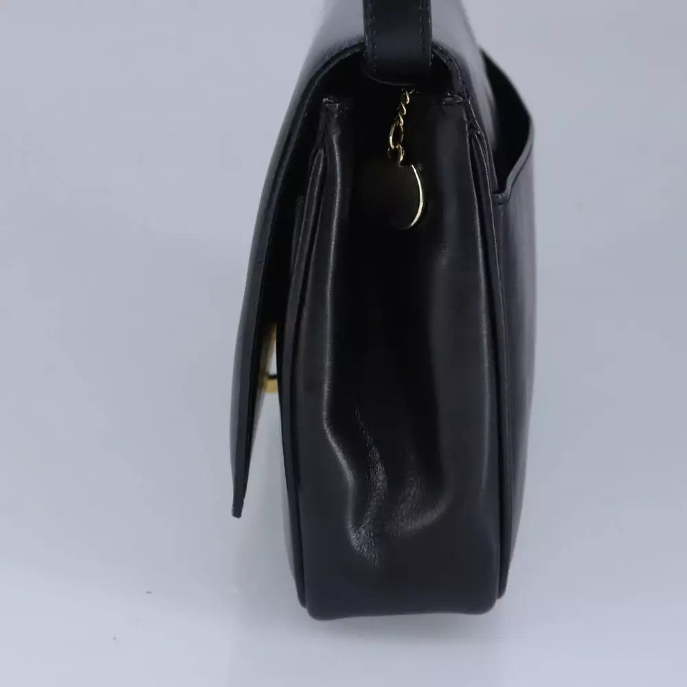 CELINE BLACK LEATHER SHOULDER BAG - Brands Select
