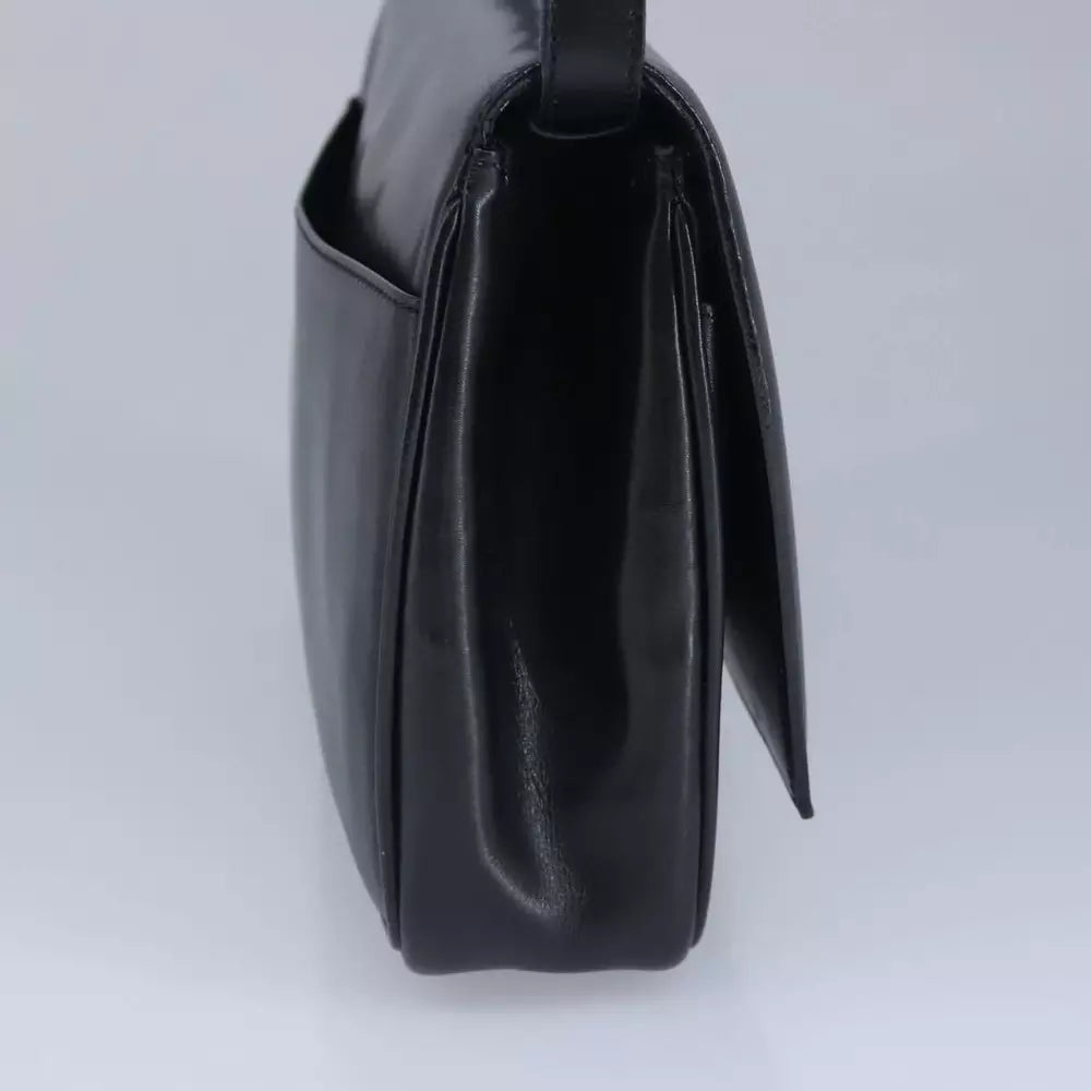 CELINE BLACK LEATHER SHOULDER BAG - Brands Select