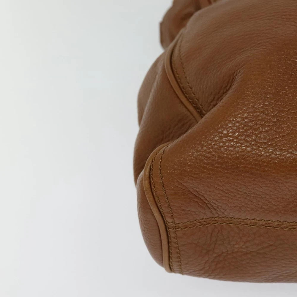 BURBERRY HANDBAG BROWN LEATHER